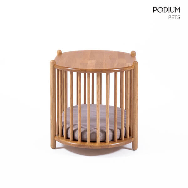 ที่นอนสัตว์เลี้ยง PODIUM PETS รุ่น LOCA OVAL POD ขนาด 65X45X47 ซม. สีไม้ธรรมชาติ